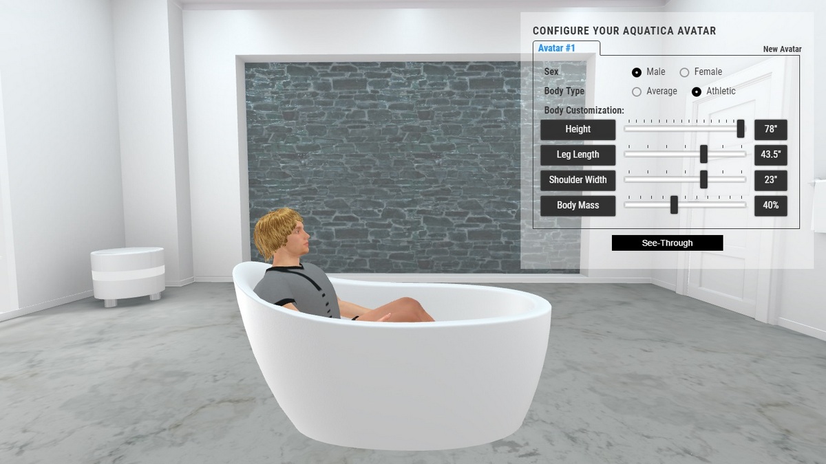 Emma 2 Bathtub 3D Body Position